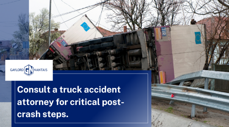 Consult a truck accident attorney for critical post-crash steps.